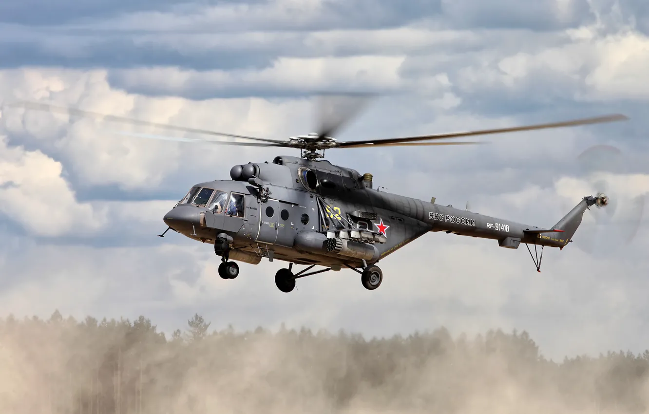 Photo wallpaper helicopter, The Russian air force, Mi-8AMTSH