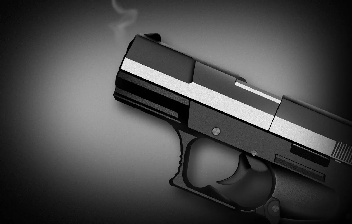 Photo wallpaper gun, weapons, black and white