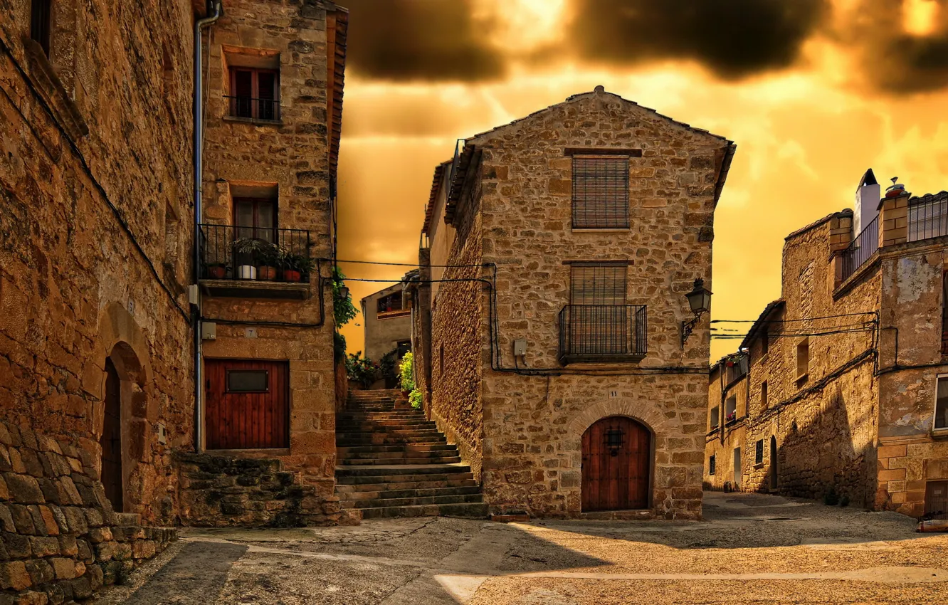 Photo wallpaper home, area, architecture, Spain, old town, Spain, Aragon, Teruel