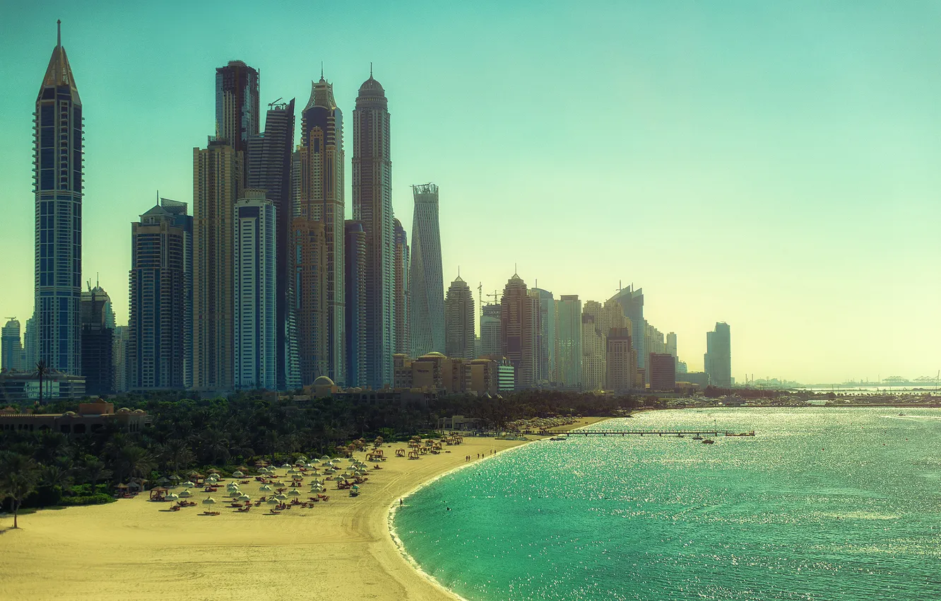 Photo wallpaper city, Dubai, beach, United Arab Emirates