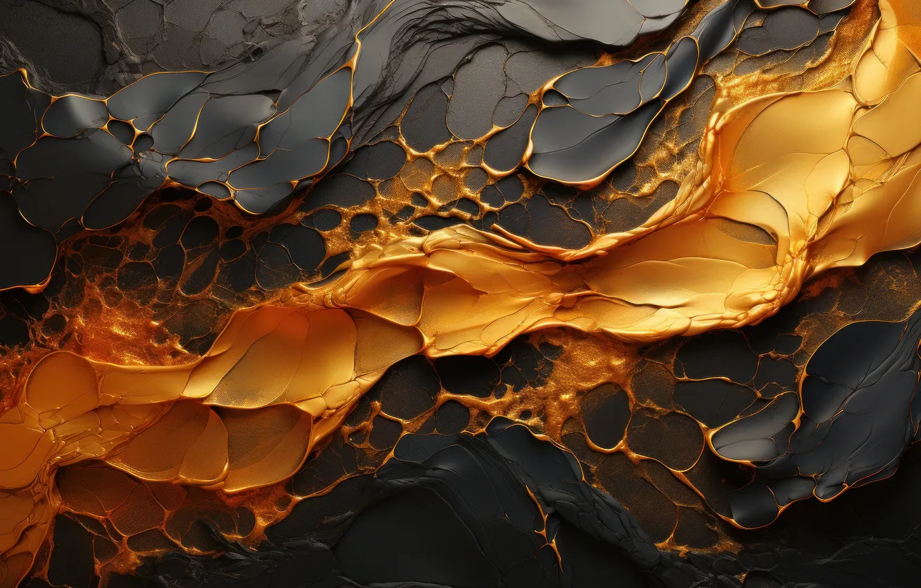 Photo wallpaper orange, abstraction, the dark background, paint, black, relief, abstract background, mix