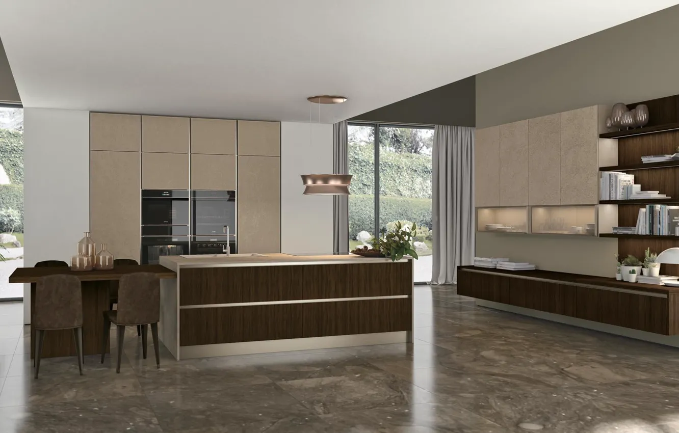 Photo wallpaper design, style, interior, kitchen, dining room, best italian interior design