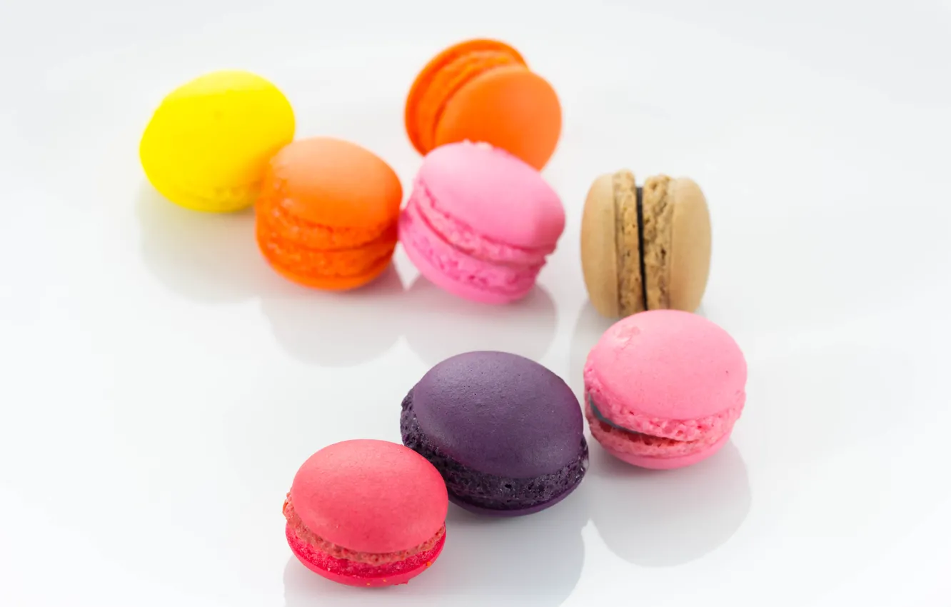 Photo wallpaper colorful, cookies, dessert, sweet, dessert, cookies, macaron, almond