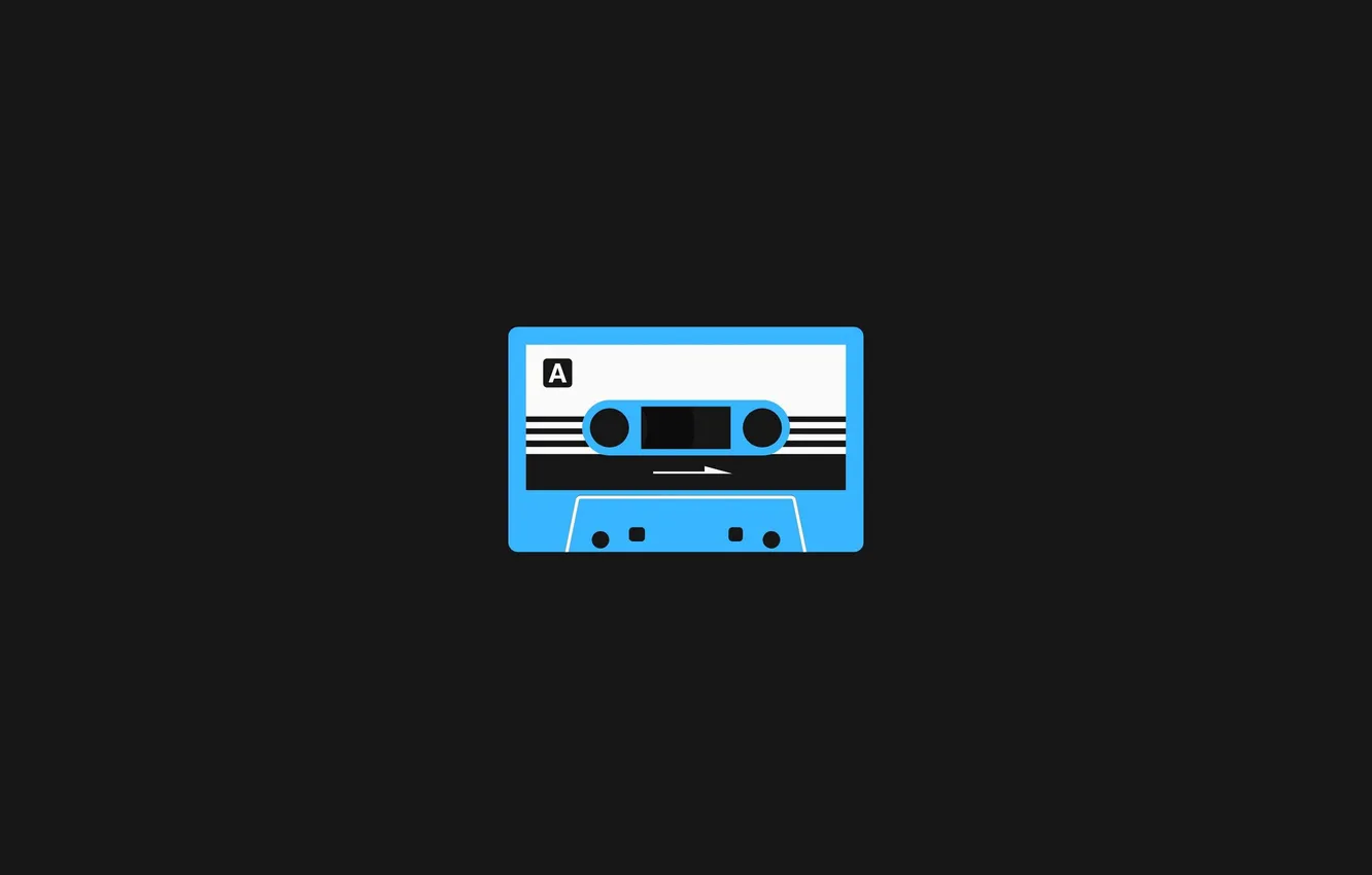 Photo wallpaper music, minimalism, Music, the dark background, audio cassette, Minimalism, dark background, audio cassette