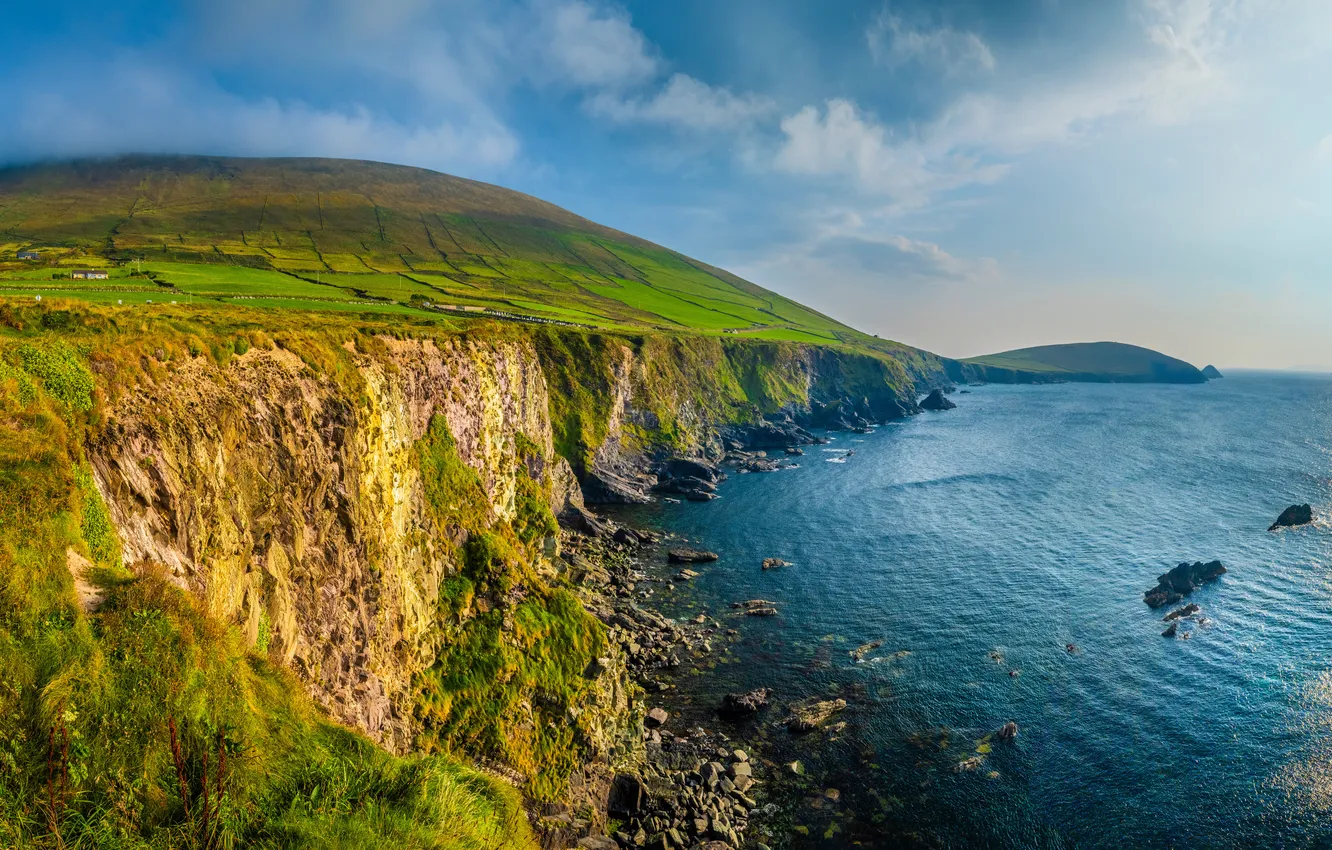 Photo wallpaper nature, the ocean, rocks, coast, Ireland, Dunquin