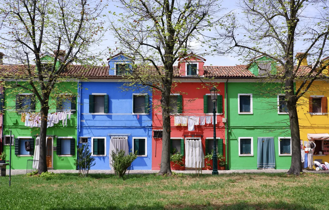 Photo wallpaper home, Italy, Venice, Burano island