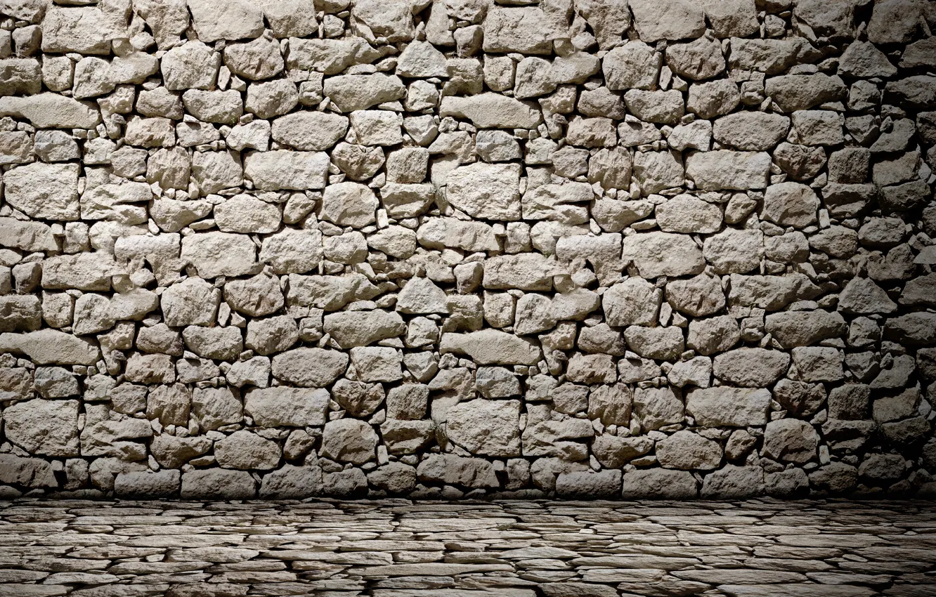 Photo wallpaper light, wall, stones