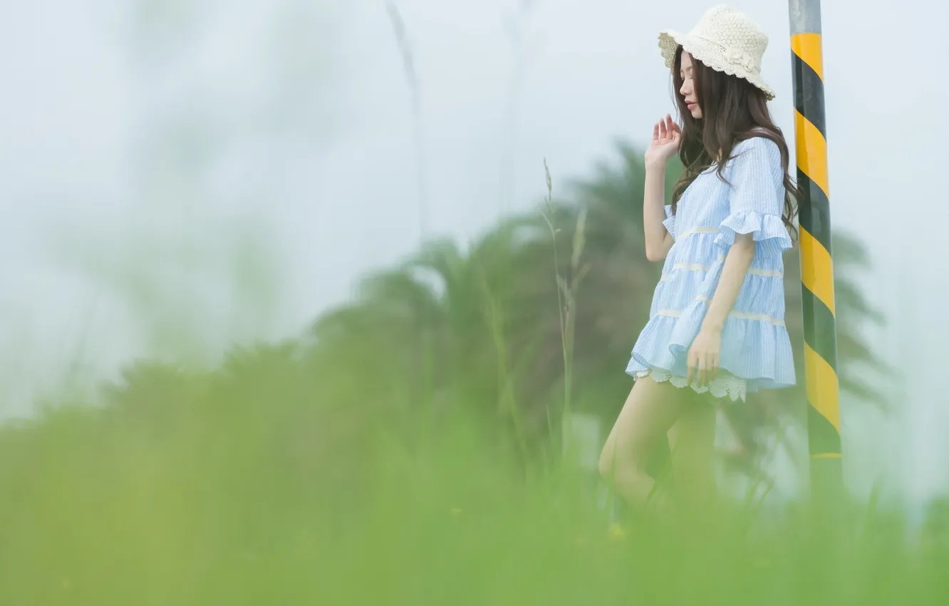 Photo wallpaper girl, pose, Asian