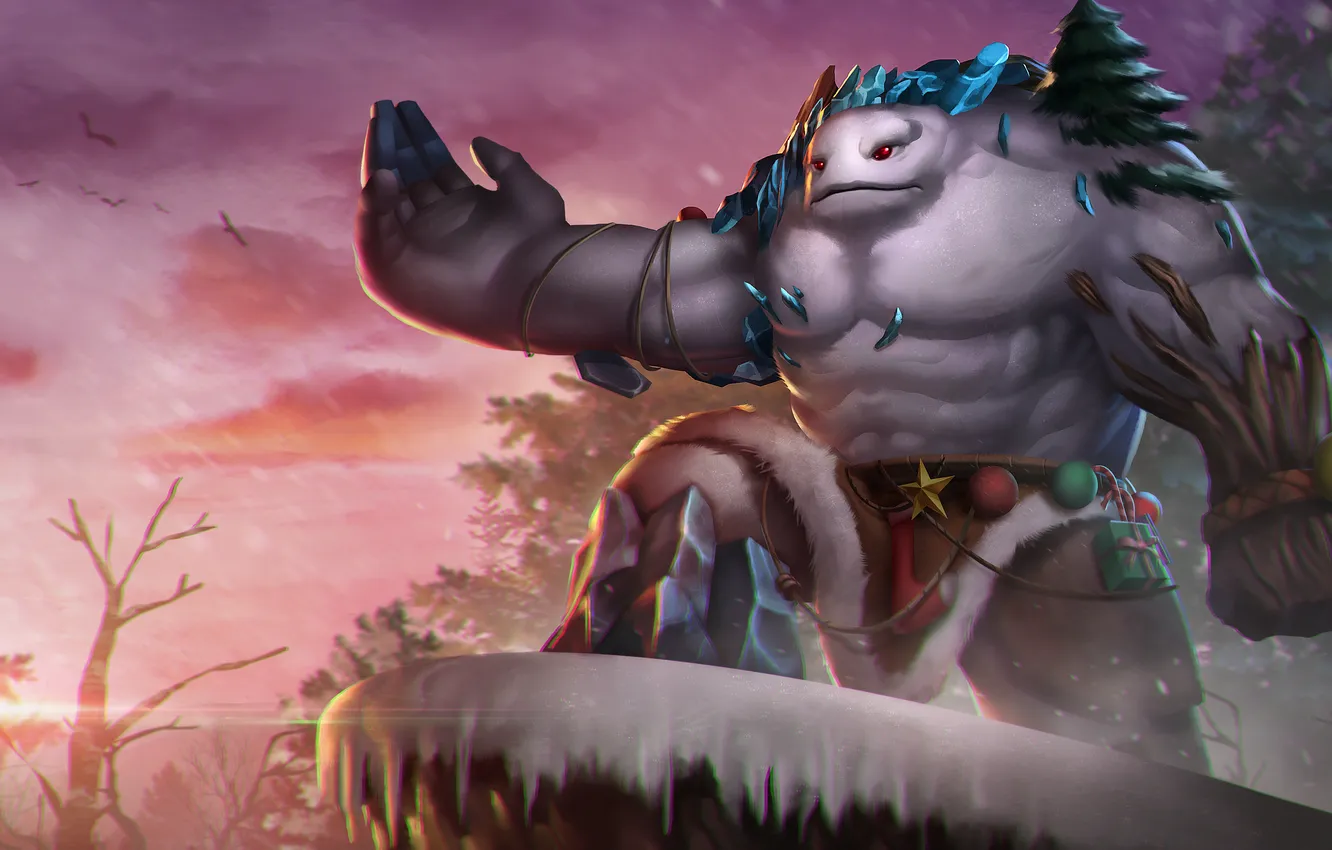 Photo wallpaper holiday, new year, art, Christmas, Heroes of Newerth, pebbles, Boulderdash, Boulderdash Pebbles