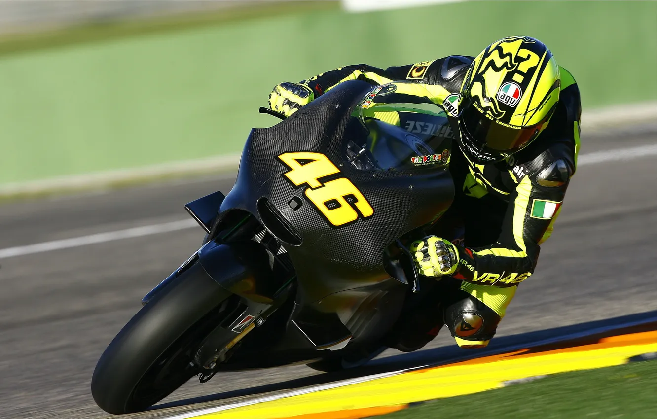 Photo wallpaper Photo, Race, Motorcycle, Moto, Track, Ducati, MotoGP, Valentino Rossi