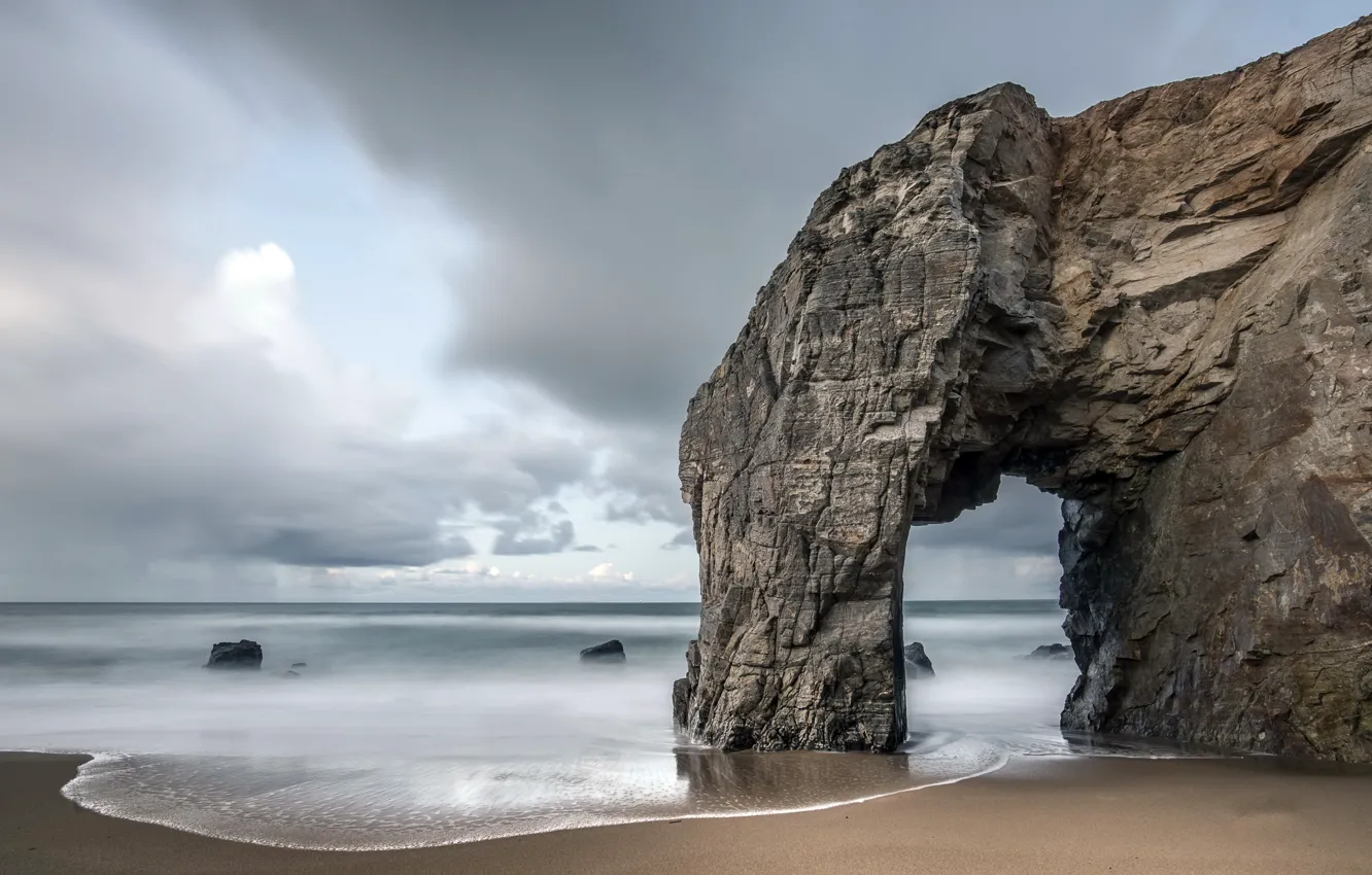 Photo wallpaper sea, rocks, shore
