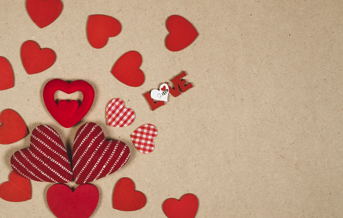 Photo wallpaper background, Hearts, Holiday, Valentine's day