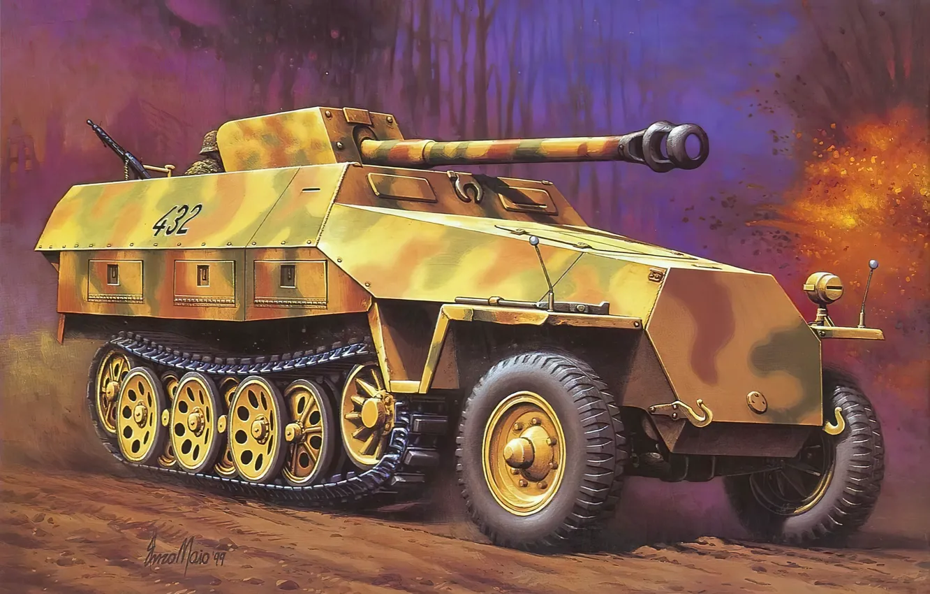 Photo wallpaper Germany, APC, Sd.Car.251, Sd. Automotive. 251/22