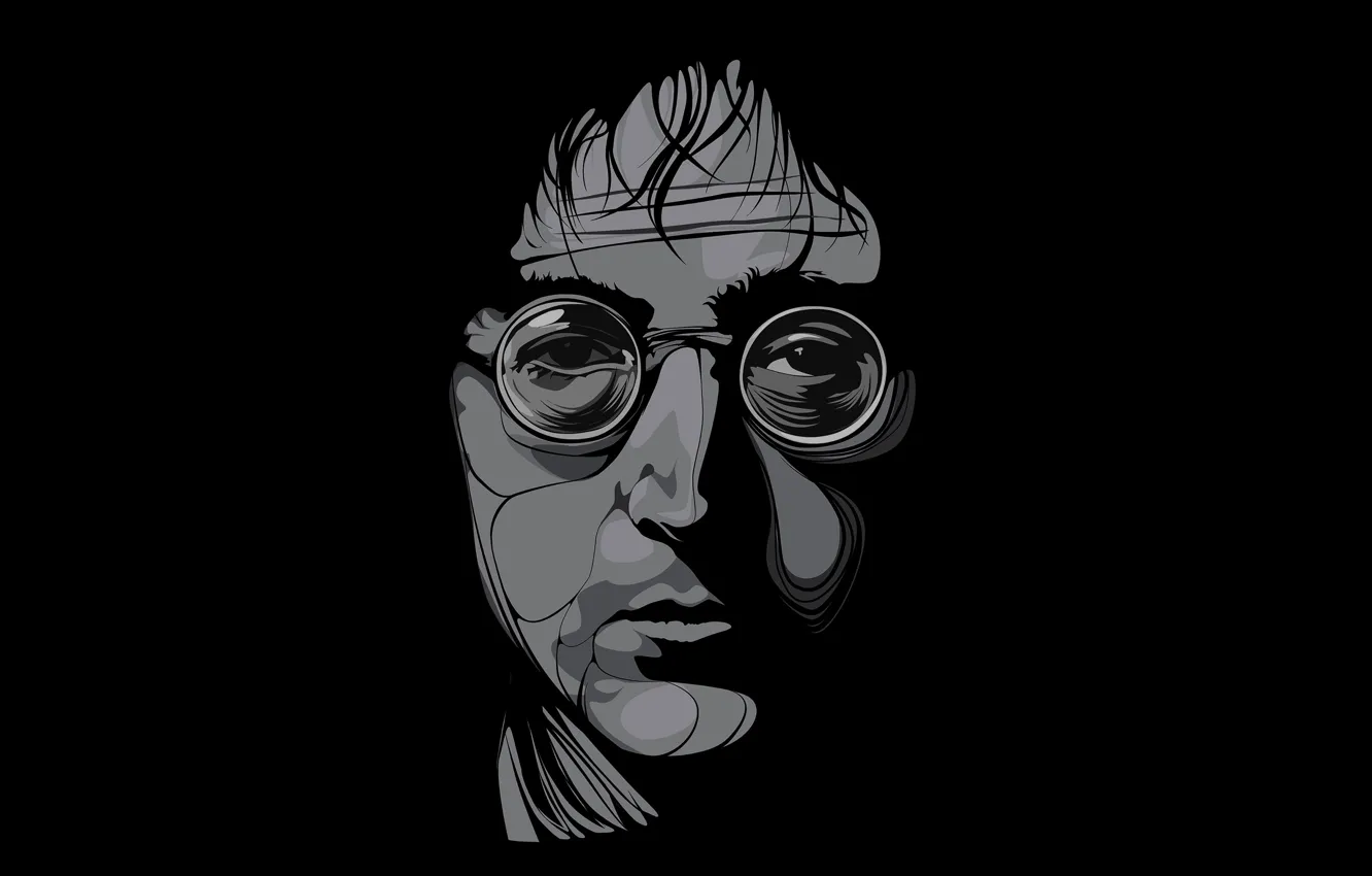 Photo wallpaper music, art, john lennon, illust
