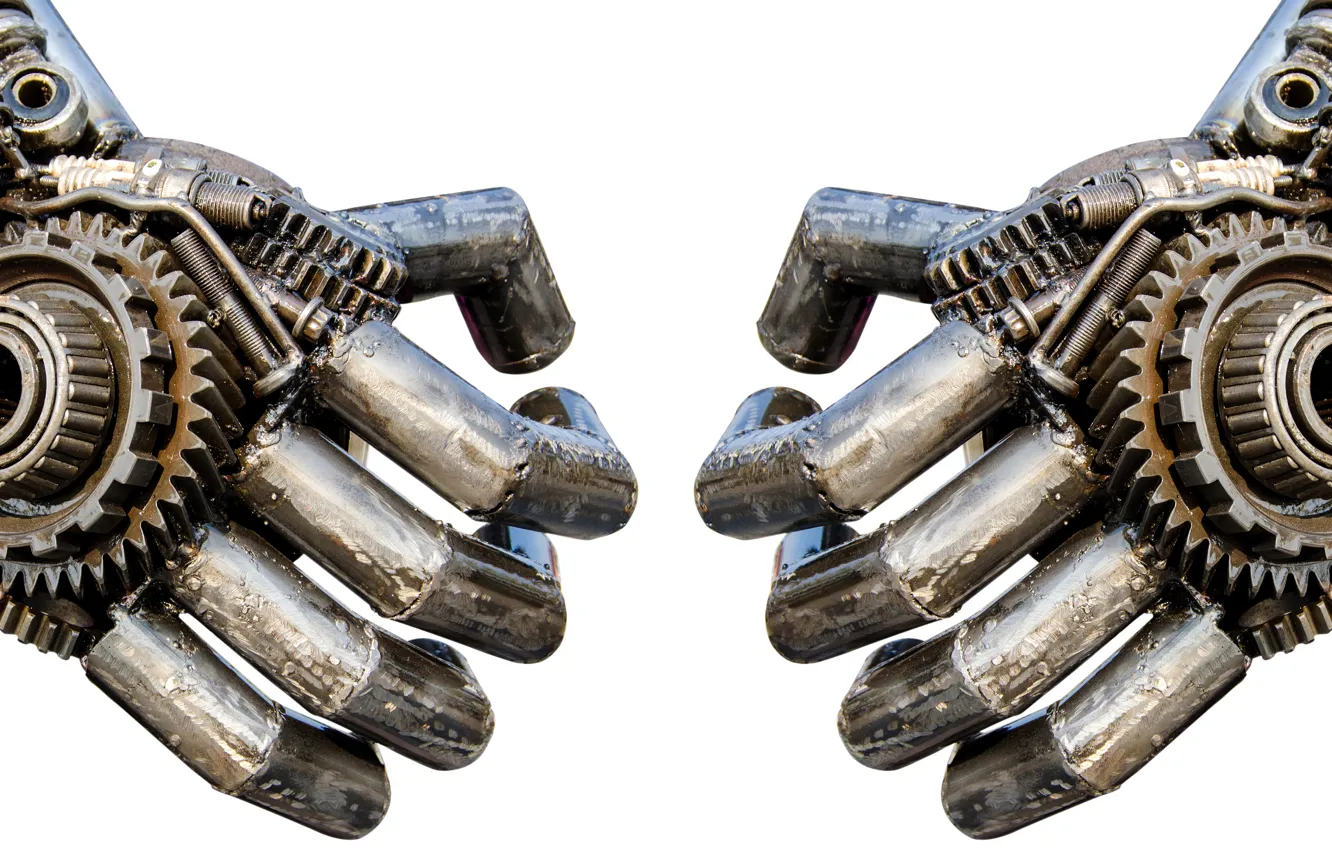 Photo wallpaper metal, art, hands