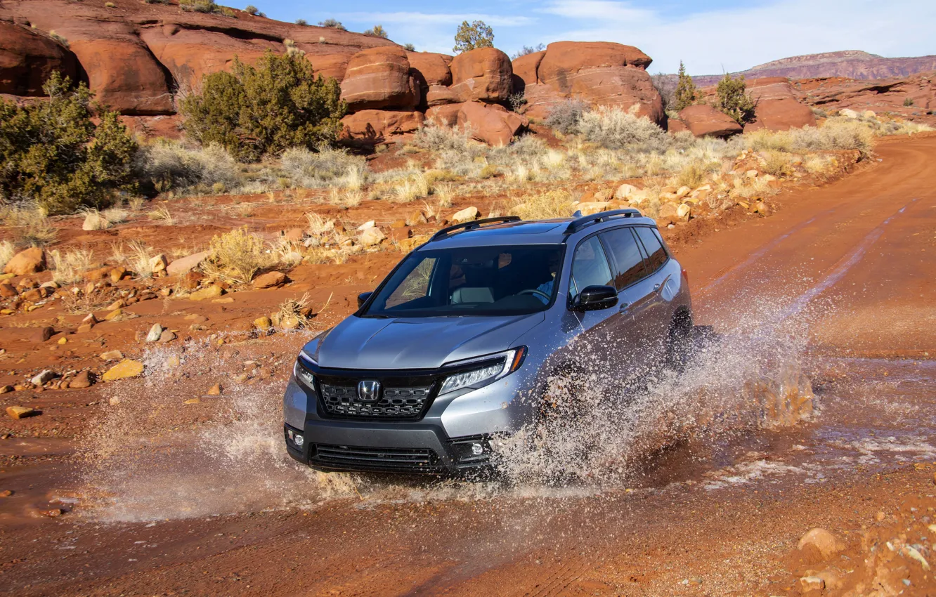 Photo wallpaper water, puddle, Honda, 2019, Passport