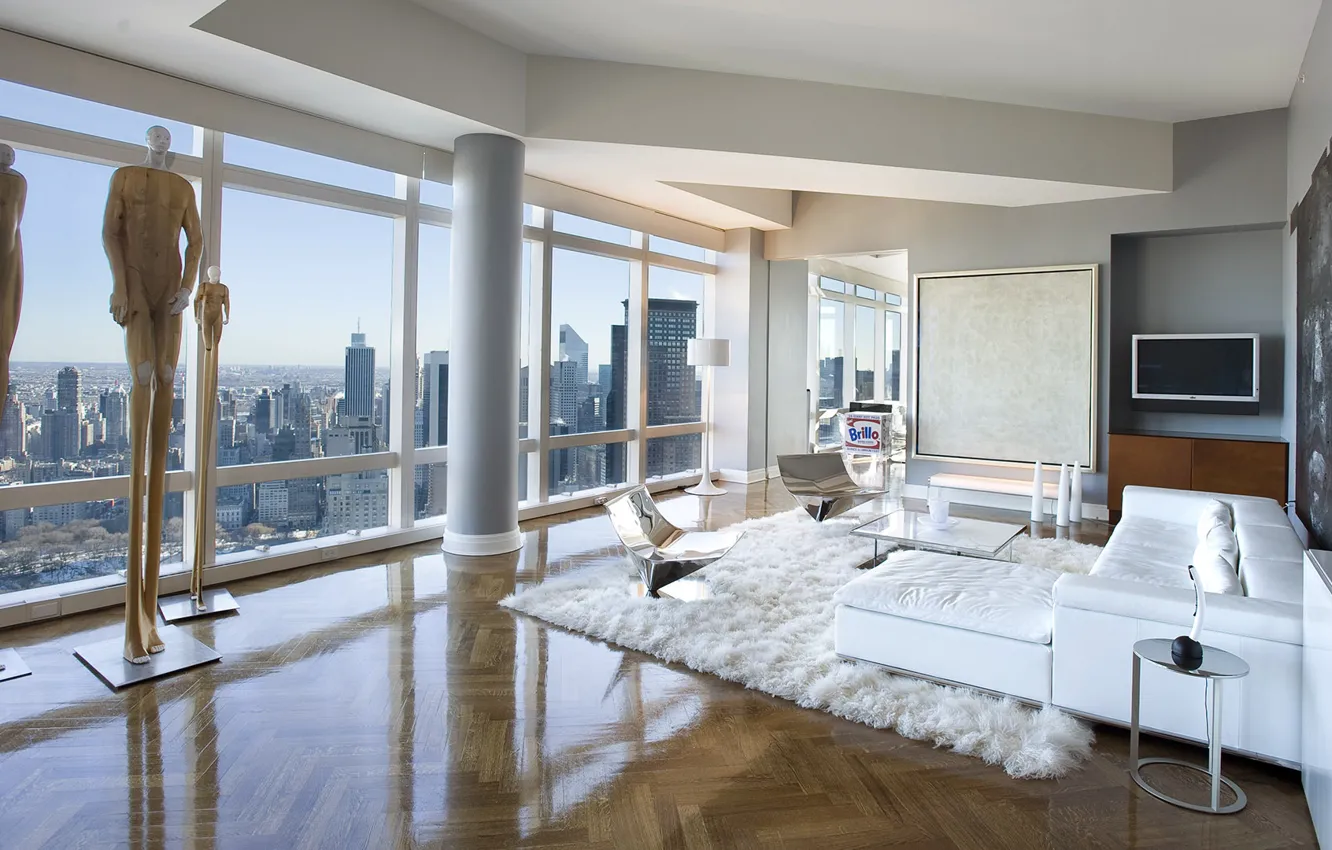 Photo wallpaper room, interior, NYC, living room