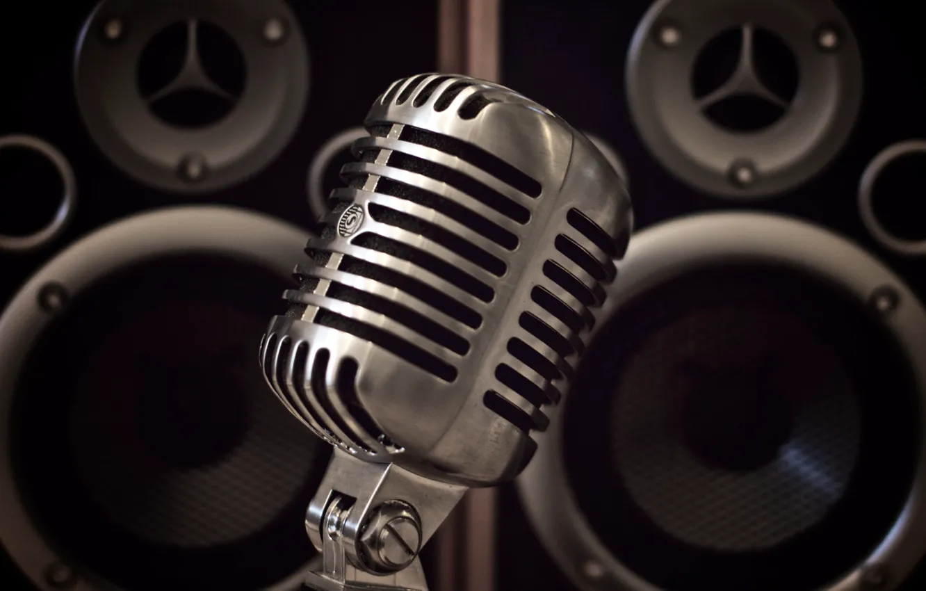 Photo wallpaper music, dynamics, sound, microphone, acoustics