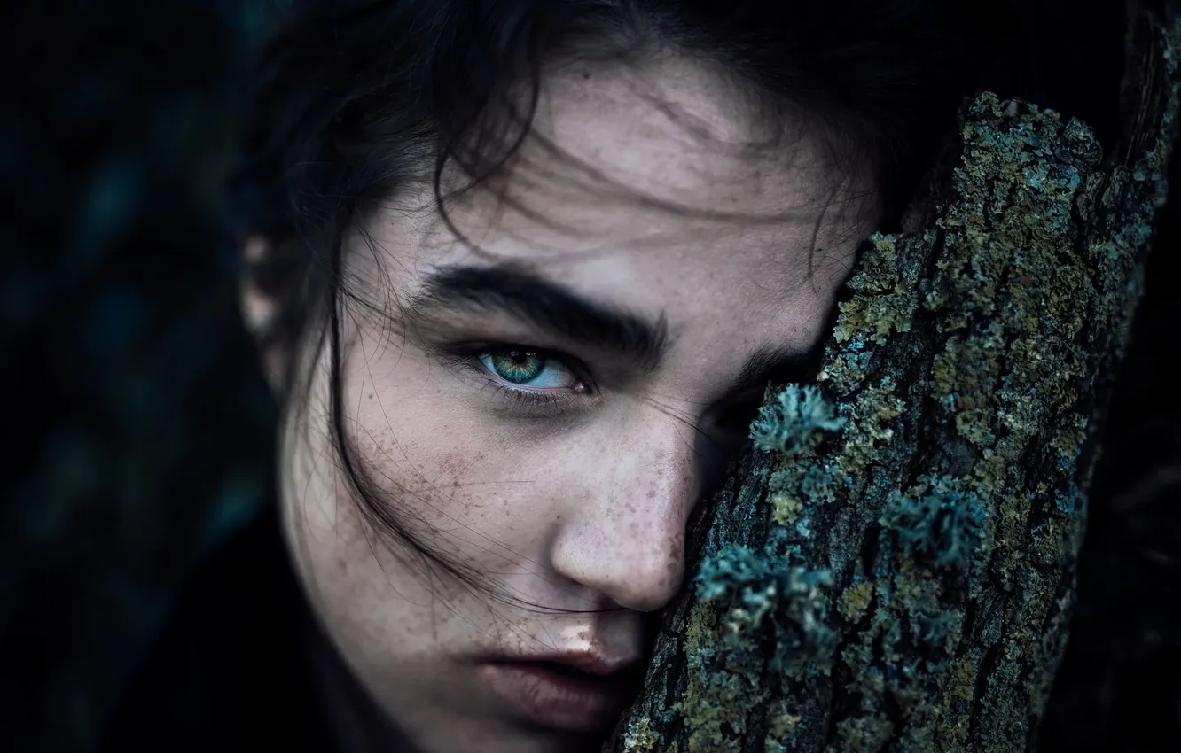 Photo wallpaper look, girl, portrait