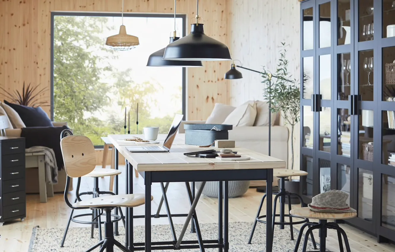 Photo wallpaper design, style, interior, living room, dining room, IKEA, IKEA idea decor, IKEA for home and …