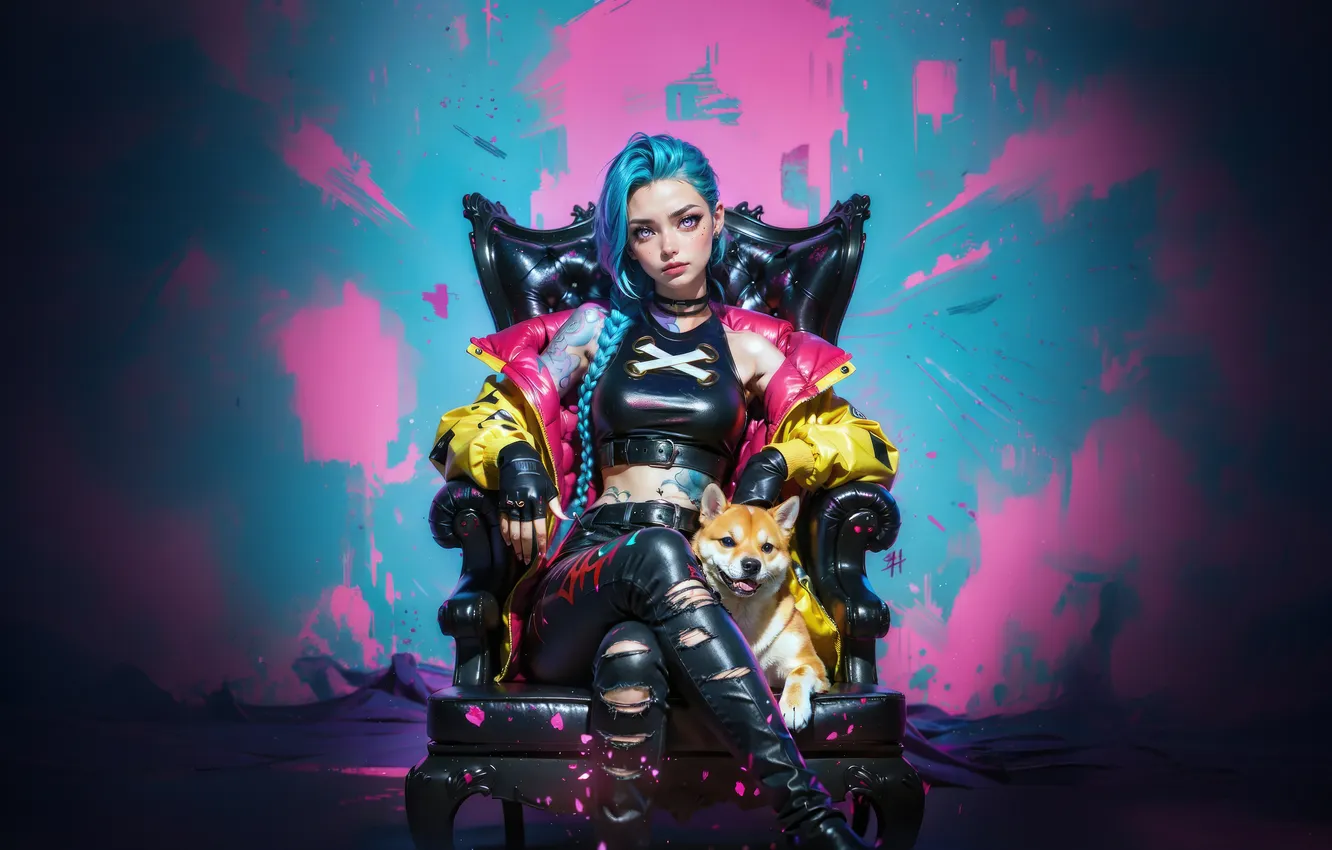 Photo wallpaper game, Jinx, Arcane