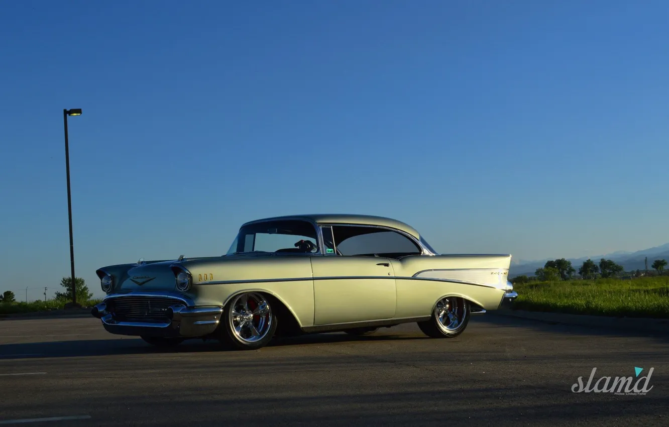 Photo wallpaper Chevrolet, Bel Air, Coupe, Hardtop, 1957 Year