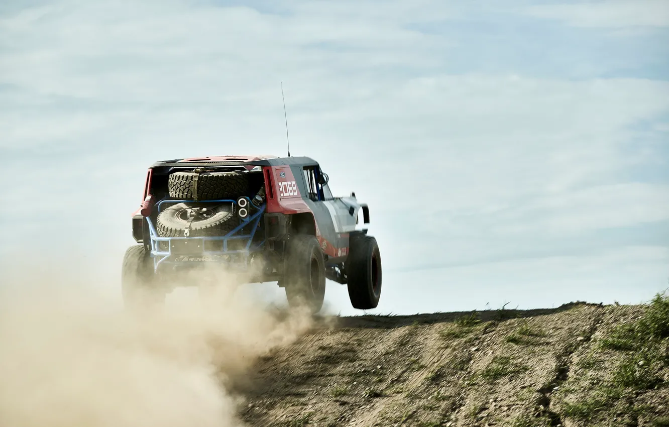 Photo wallpaper road, the sky, Ford, dust, 2019, Bronco R Race Prototype
