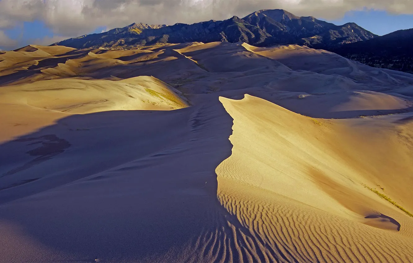 Photo wallpaper mountains, desert, Colorado, USA, Great Sand Dunes National Park