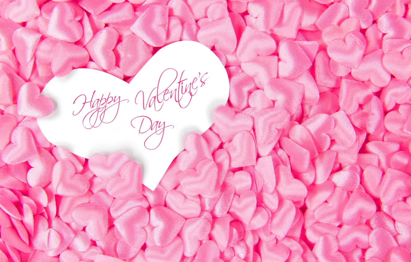 Photo wallpaper hearts, love, heart, pink, romantic, Valentine's Day, Happy