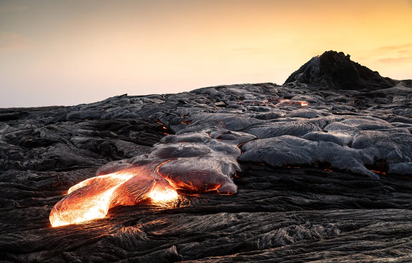 Photo wallpaper lava, Heat, temperature