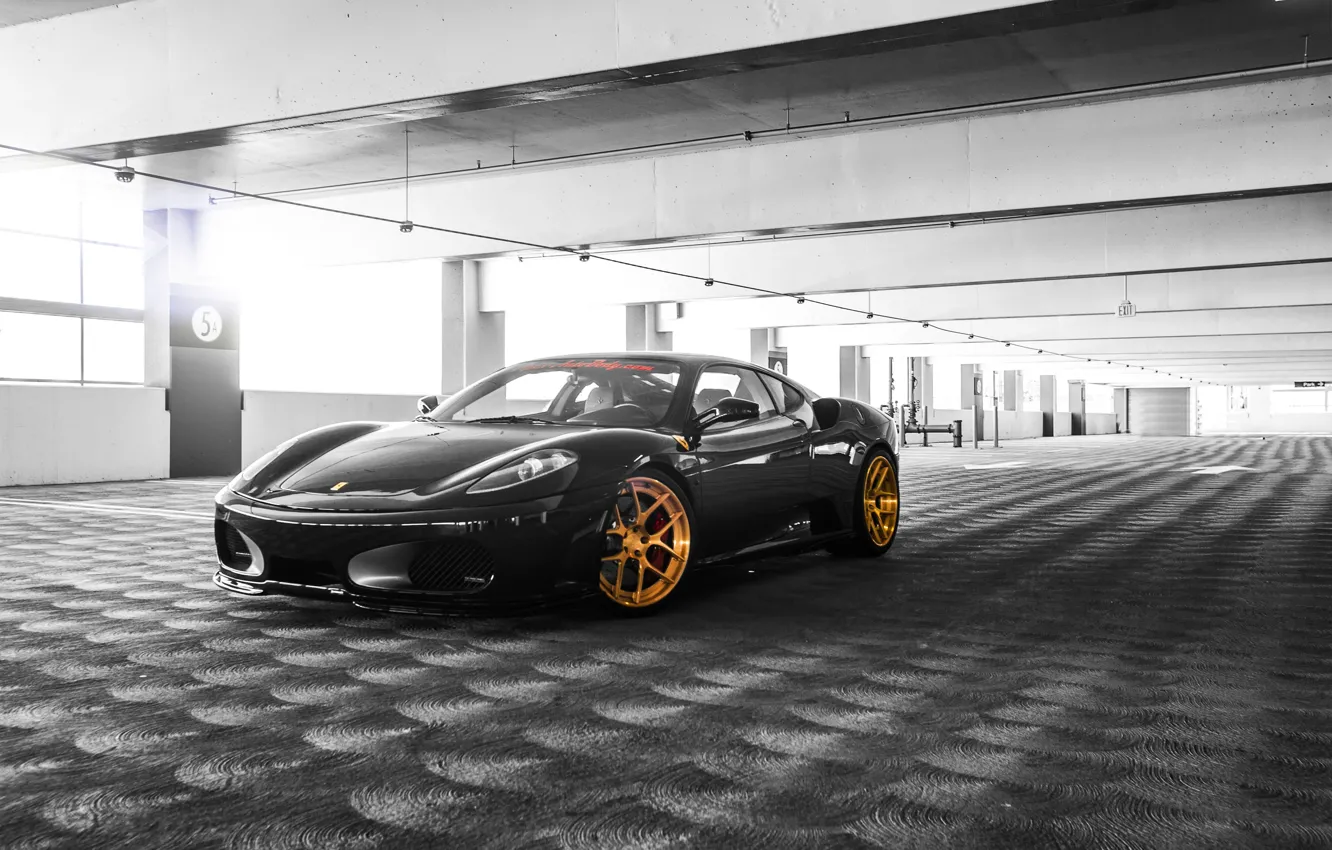 Photo wallpaper F430, Black, Parking