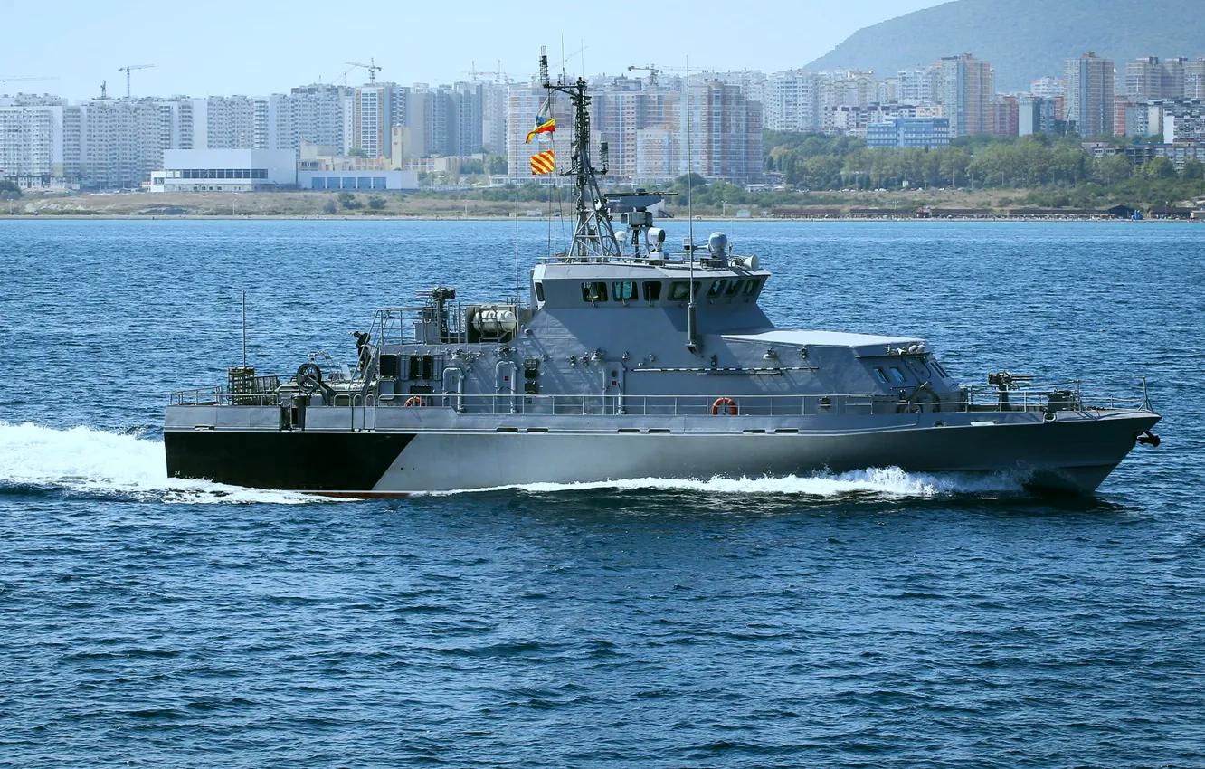Photo wallpaper The black sea, patrol boat, cipher Rook