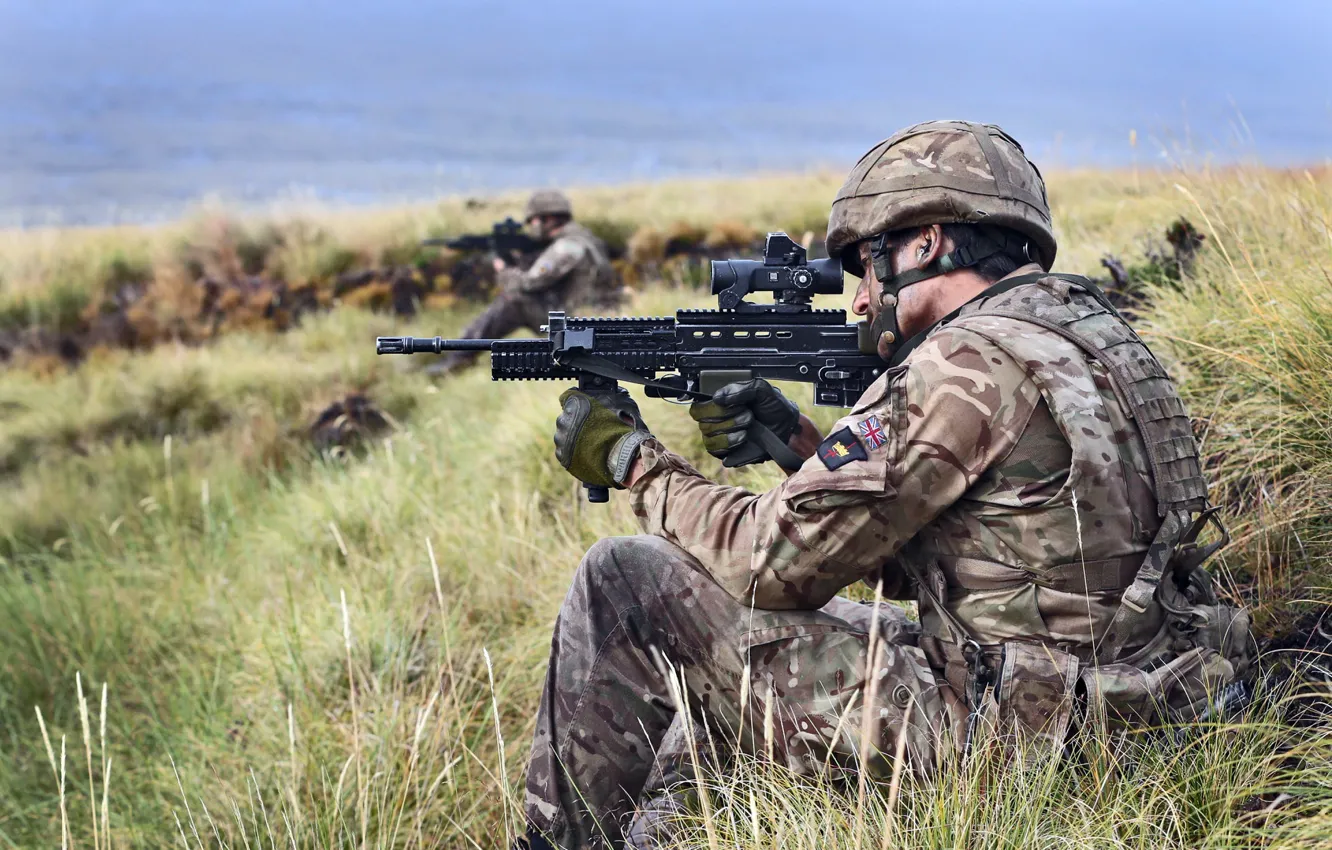 Photo wallpaper weapons, army, soldiers