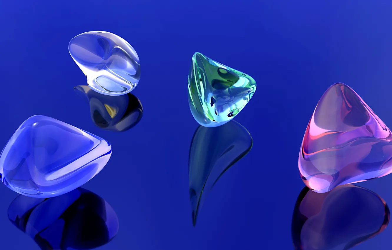 Photo wallpaper glass, surface, reflection, background, texture, 3-D, form, picture