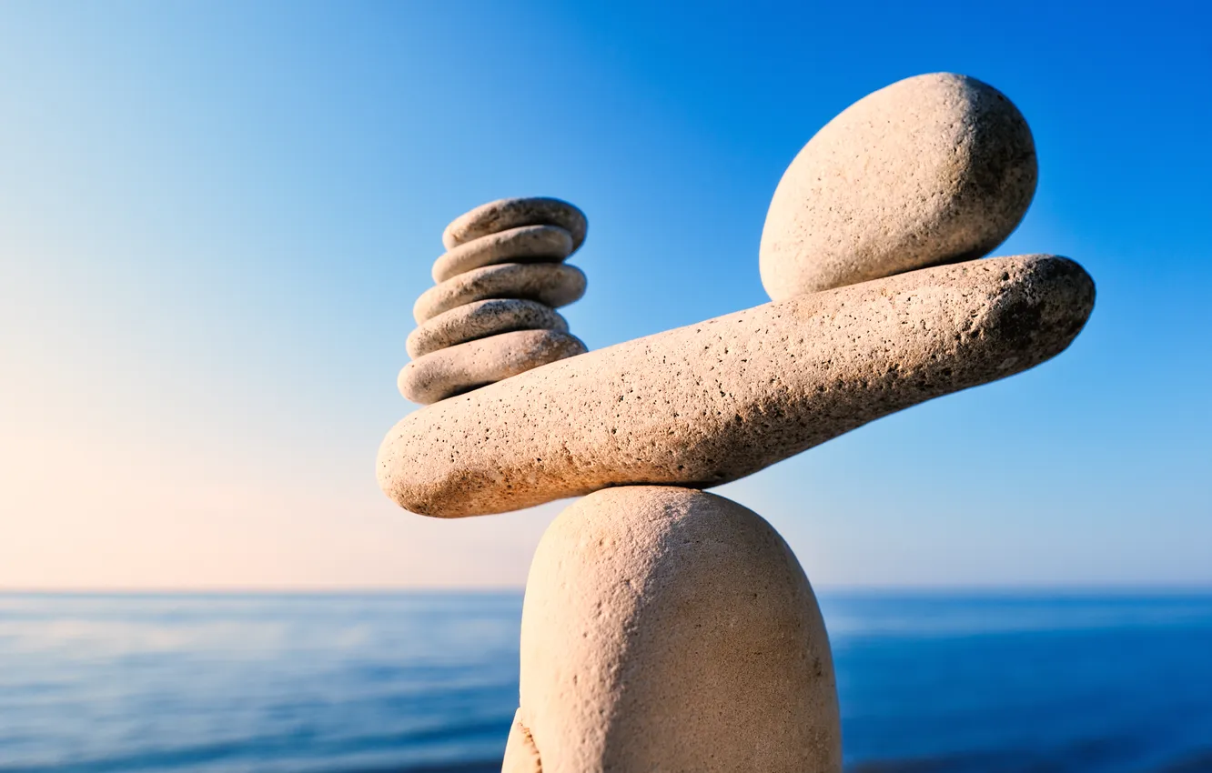 Photo wallpaper stones, balance