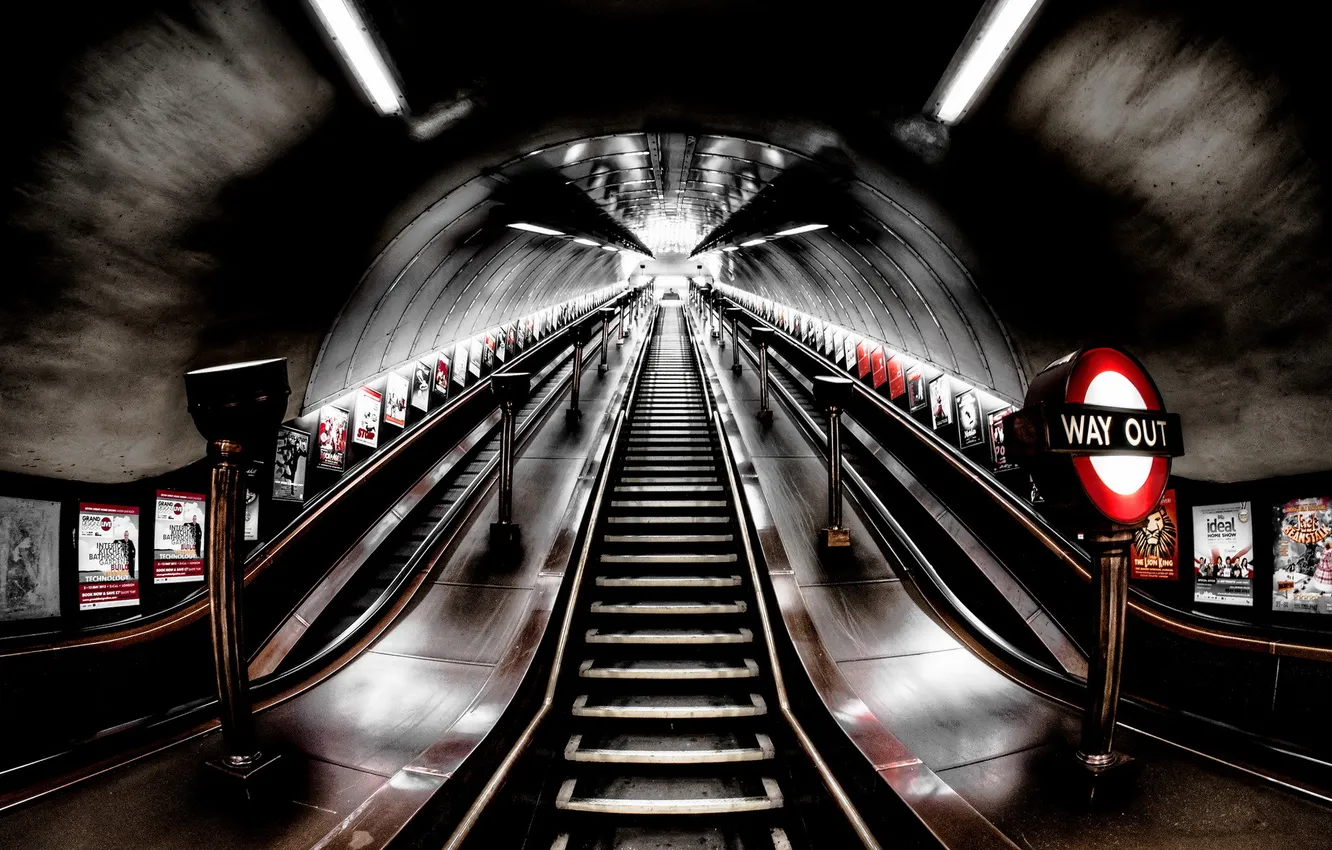 Photo wallpaper the city, background, metro