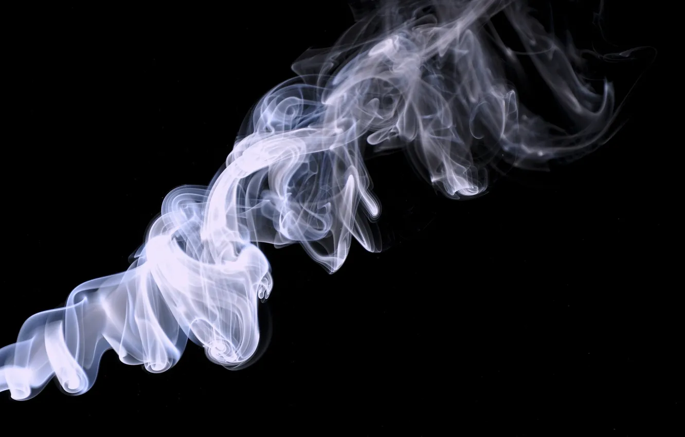 Photo wallpaper black, smoke