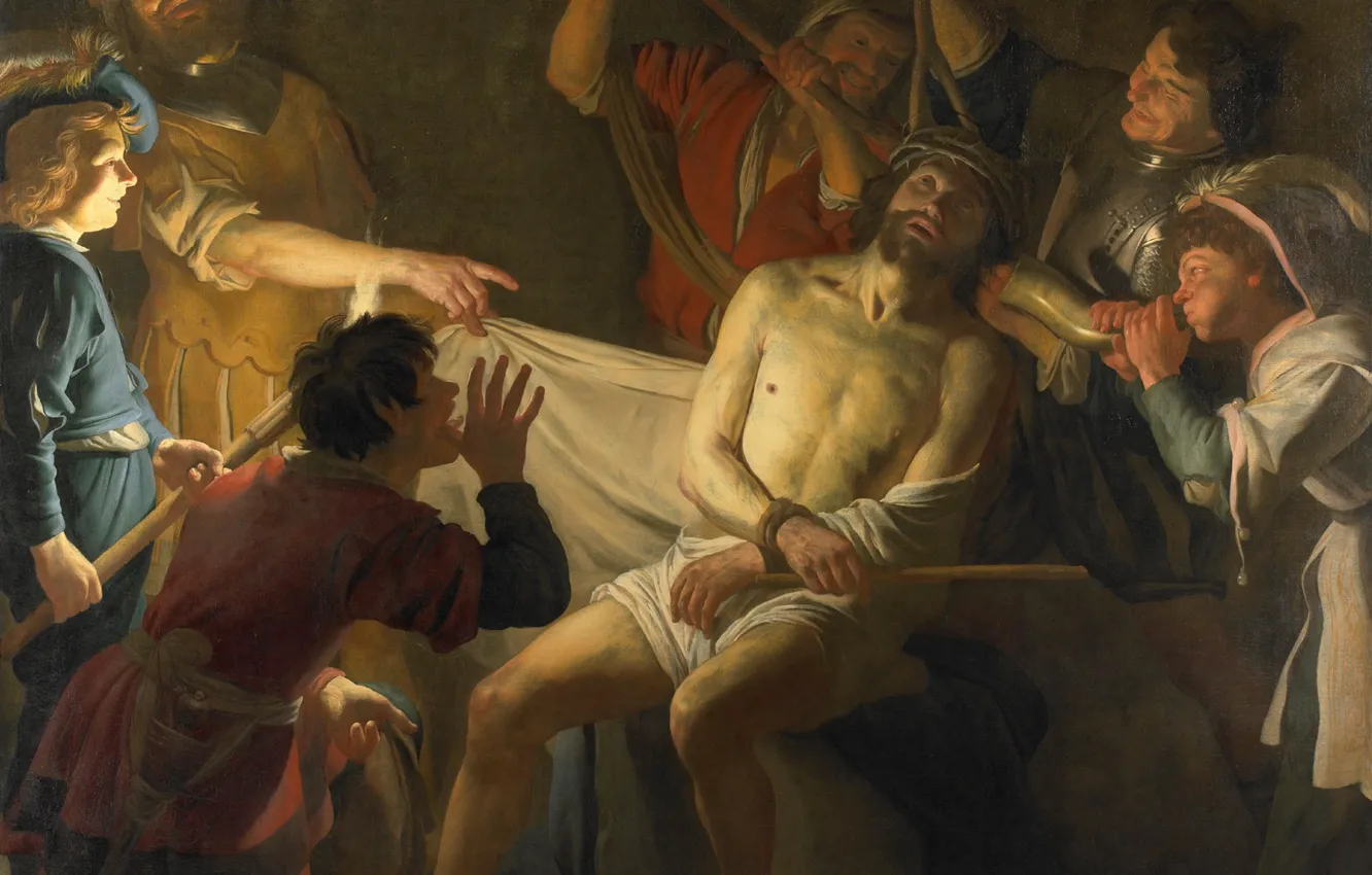 Photo wallpaper picture, mythology, Gerrit van Honthorst, The Coronation Of Christ With Thorns
