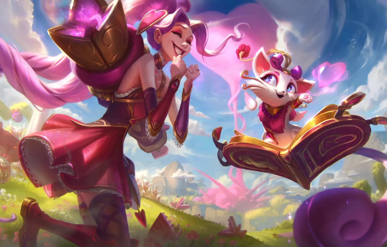 Photo wallpaper League of Legends, Jinx, Yuumi