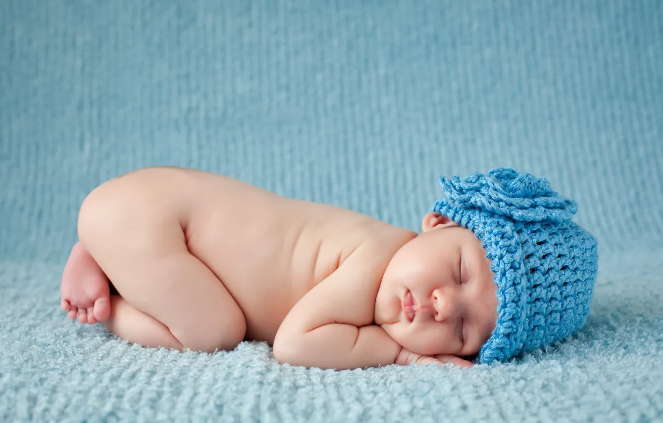 Photo wallpaper sleep, sleeping, cap, baby