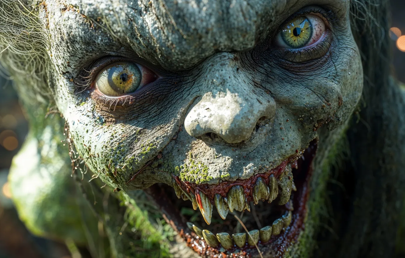 Photo wallpaper eyes, look, monster, teeth
