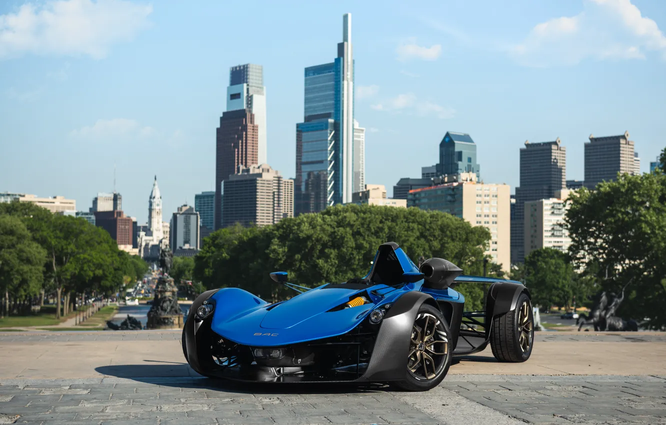 Photo wallpaper car, city, BAC, Mono, BAC Mono R