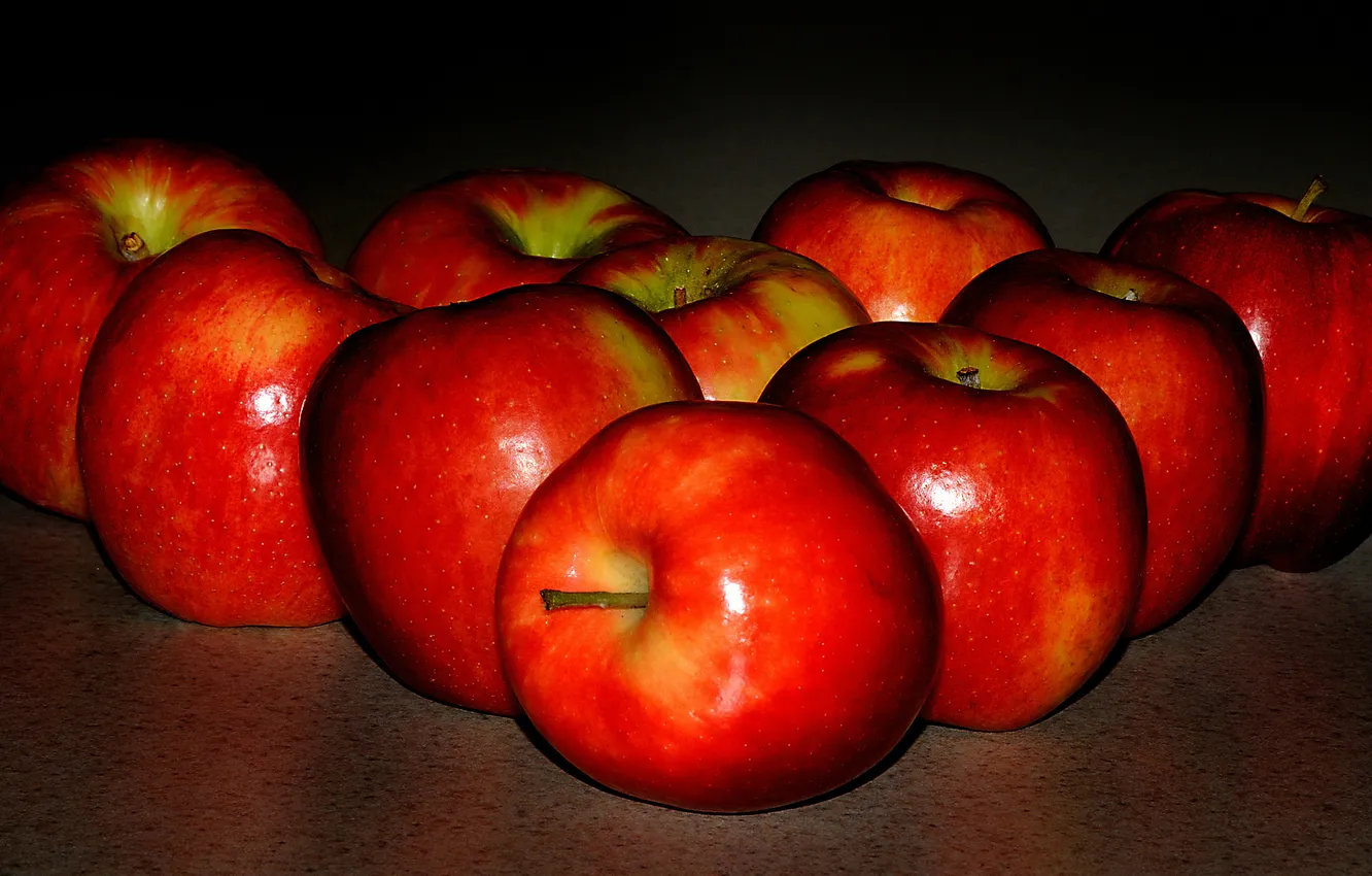 Photo wallpaper macro, apples, harvest, fruit