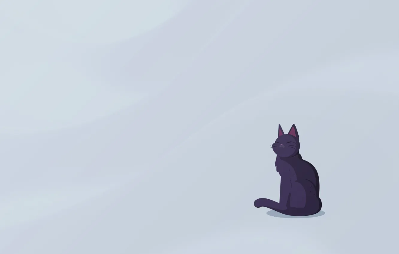 Photo wallpaper cat, figure, minimalism, vector