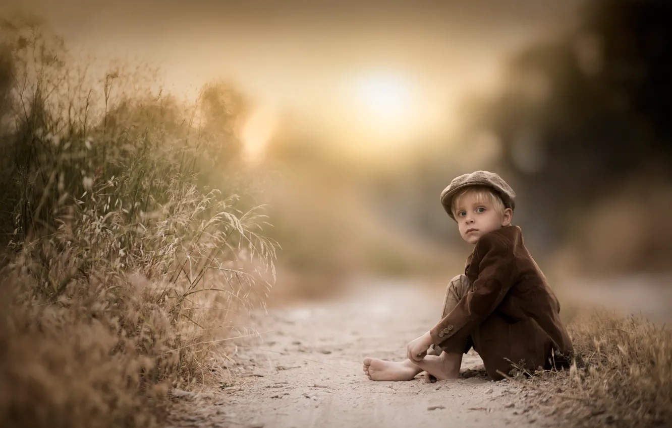 Photo wallpaper look, nature, boy