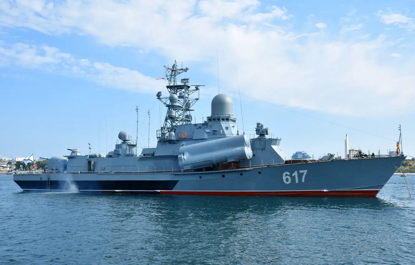 Photo wallpaper ship, Navy, rocket, Mirage, small