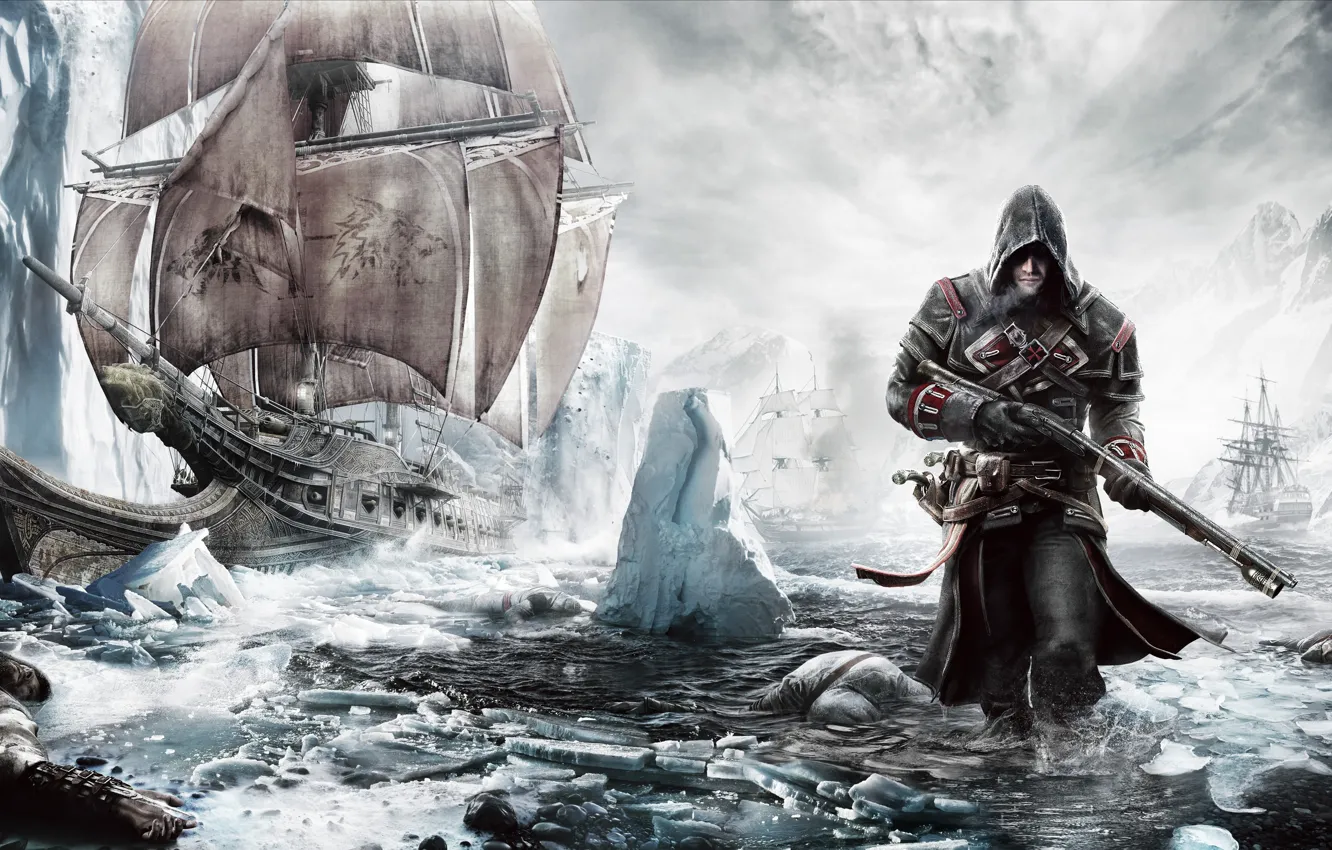 Photo wallpaper game, Ubisoft, Shay Patrick Cormac, Assassin's Creed: Rogue