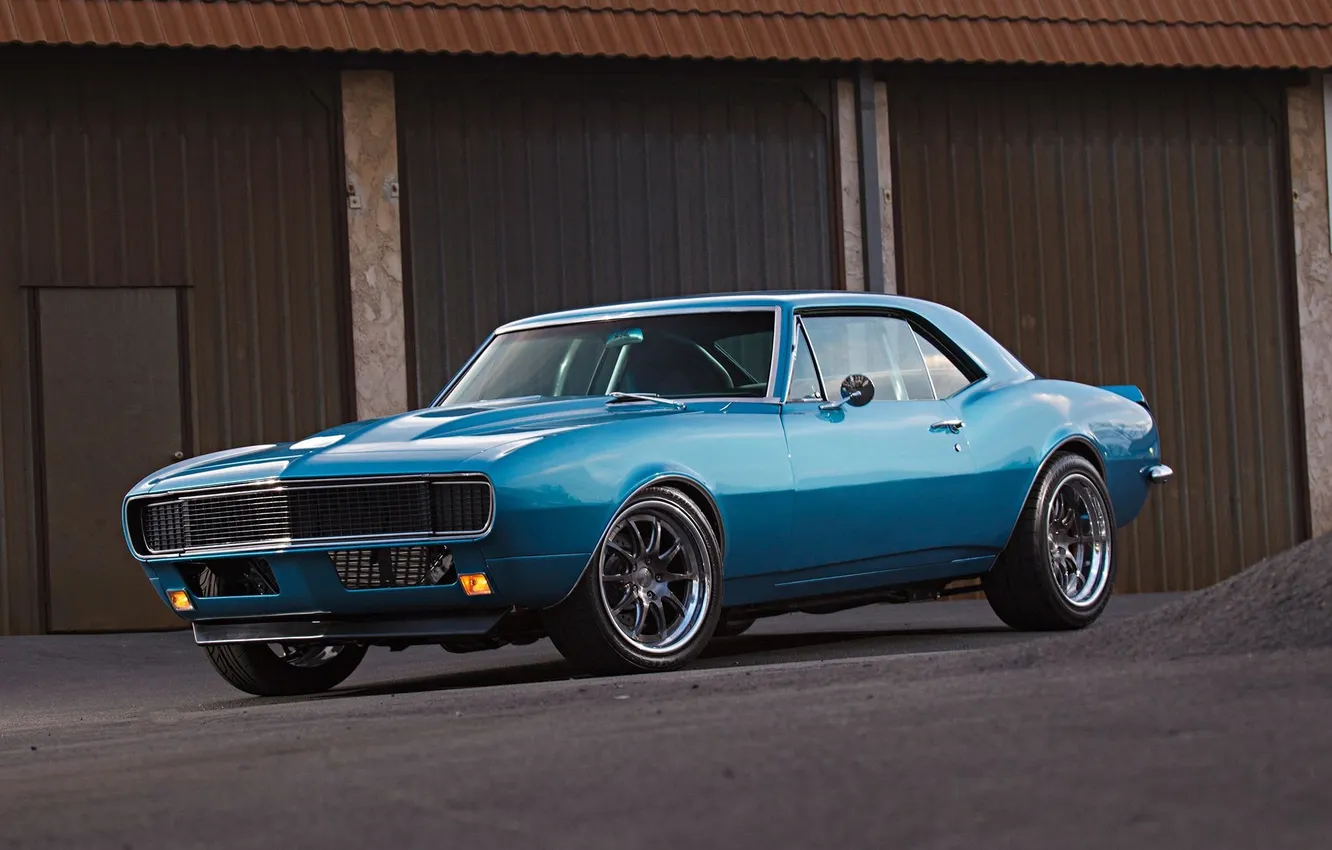 Photo wallpaper Chevrolet, Camaro, blue, 1967