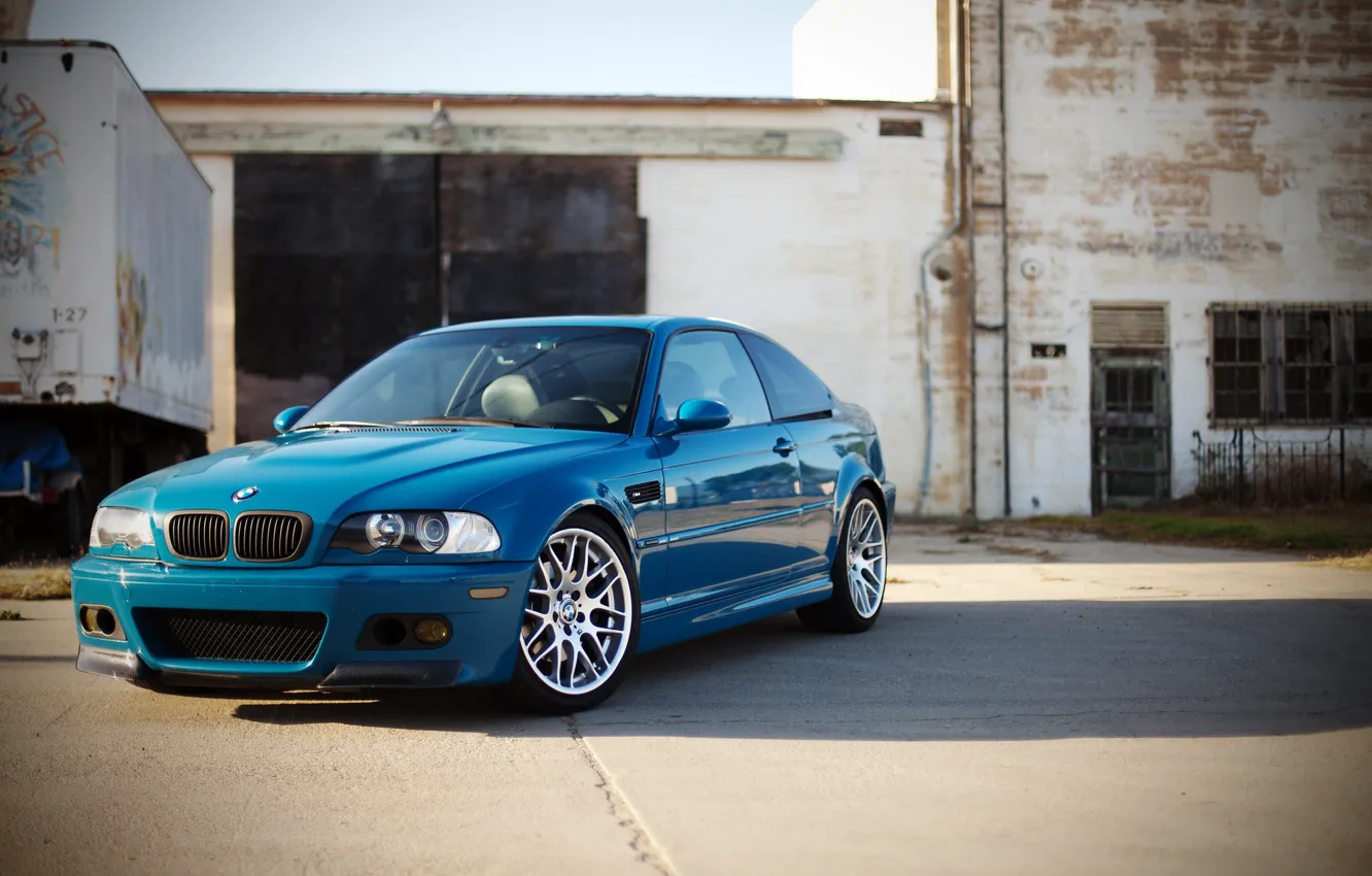 Photo wallpaper BMW, E46, Laguna Seca, building, M3