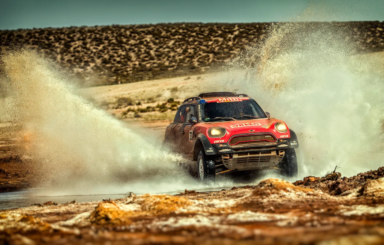 Photo wallpaper Auto, Mini, Sport, Speed, Race, Squirt, Rally, Dakar